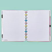 Caderno Inteligente Candy Splash G+ Grande Colorido - Linhas Brancas Special Edition - abertura do caderno