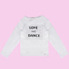 Camiseta Manga Longa Infantil Pampili Love and Dance Branca