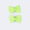 Kit 2 Presilhas Infantis Pampili Laço Verde Neon