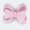 Presilha Bico de Pato Pampili com Laço Grande Estruturado Rosa Claro