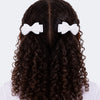 Kit de Laços de Cabelo Infantil Pampili com Flores Branco