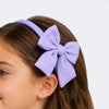 Tiara Infantil Pampili em Linho com Laço Lavanda