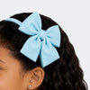 Tiara Infantil Pampili em Linho com Laço Azul Bebê