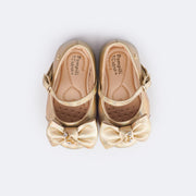 Sapato Infantil Pampili Mini Angel Strass Dourado Holográfico - sapato de festa para bebê