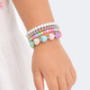 Kit de Pulseira Infantil Pampili Corações e Bolinhas Coloridas