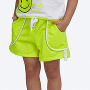 Short Infantil Pampili Gorgurão Amarelo Neon