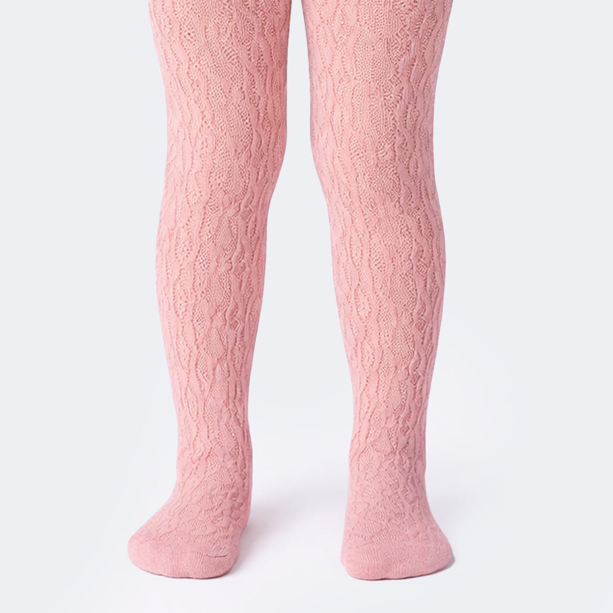 Meia Calça Bebê Pampili Textura Rosa