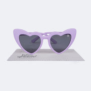 Óculos de Sol Infantil Flexível KidSplash! Proteção UV Coração Lilás - frente do óculos