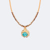 Colar Choker Infantil Pampili Flor Strass Tiffany