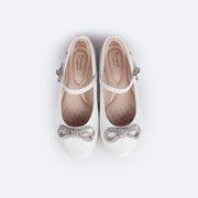 Sapato Infantil Pampili Angel Laço do sapato branco com strass Strass Branco - superior