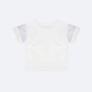 Camiseta Infantil Pampili Be Kind Flor Strass Off White - traseira da blusa