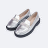 Sapato Infantil Pampili Tifany Mocassim Manta de Strass Prata
