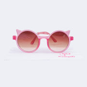 Óculos de Sol Infantil Feminino Acetato Redondo Gatinho Rosa