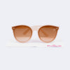 Óculos de Sol Infantil Feminino Acetato Redondo Nude Marrom
