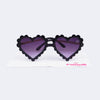 Óculos de Sol Infantil Feminino Acetato Coração Preto