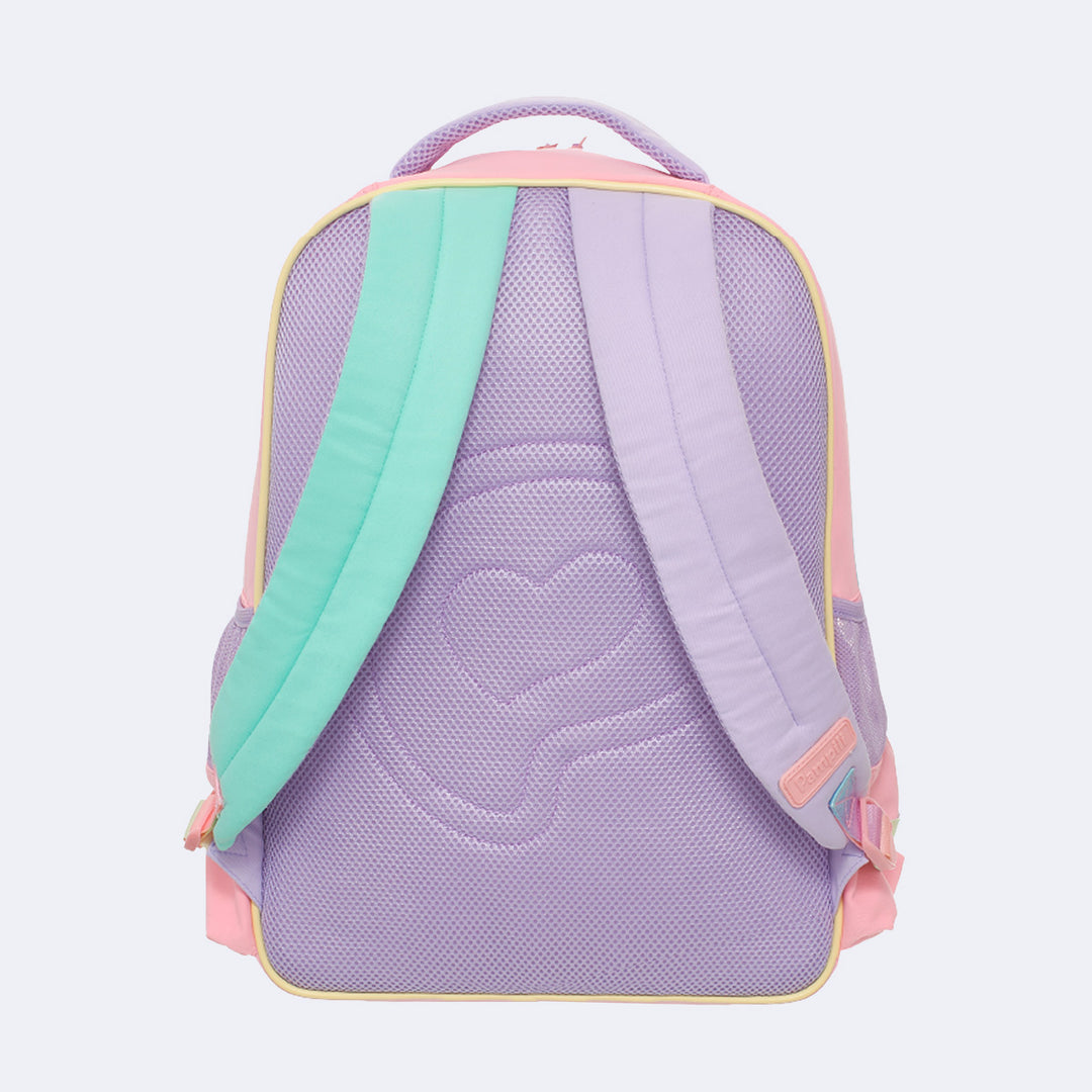 Mochila Escolar Infantil Pampili Pompom Holográfica Candy Colors
