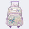 Mochila de Rodinha Infantil Escolar Pampili Borboletas Lilás