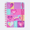 Caderno de Disco Inteligente Pequeno Pampili Corações Pink