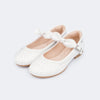 Sapato Infantil Feminino Angel Strass Laço Removível Branco