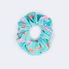 Elástico de Cabelo Scrunchie Pampili Fundo do Mar Verde