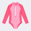 Maiô Infantil Pampili Conchas Rosa Neon
