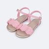 Sandália Infantil Pampili Mili Flores Rosa Chiclete
