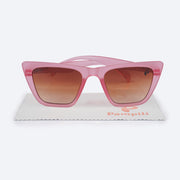 Óculos de Sol Infantil Feminino Pampili Acetato Pink - frente do óculos com lente degradê