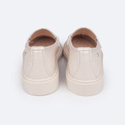 Sapato Infantil Pampili Tifany Mocassim Glitter e Tachas Nude