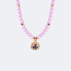 Colar Choker Infantil Pampili Flor Strass Lilás