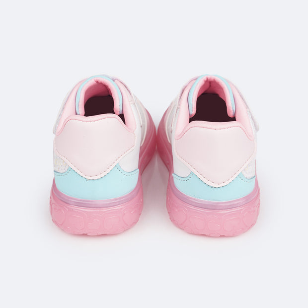 Tênis de Led Infantil Pampili Sneaker Luz Paetê Colorido