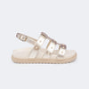 Sandália Infantil Tiras Largas Pampili Olivia Dourada