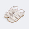 Sandália Rasteira Infantil Feminina Vick Tiras Largas Off White