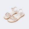 Sandália Infantil Feminina Vick com Tiras Coloridas Off White