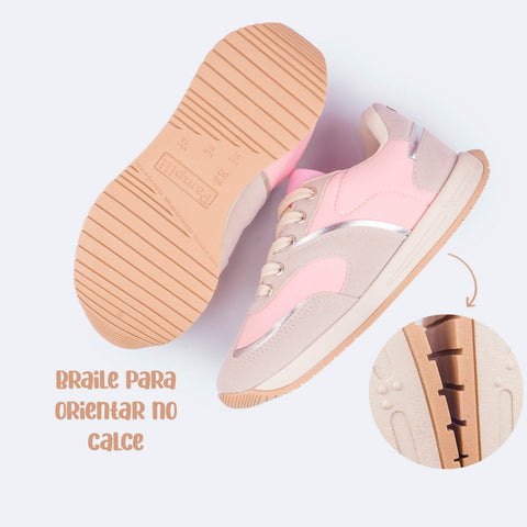 Tênis Infantil Feminino Zeal Rosa Natural