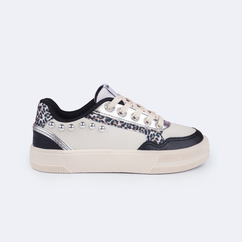 Tênis Infantil Feminino XT 25 Esferas Onça Off White