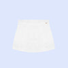 Short Saia Infantil Feminino Strass Off White