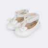 Sapato de Bebê Nina Coração Strass Branco