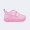Tênis Infantil Feminino Pampili Yumi Fecho Duplo Rosa