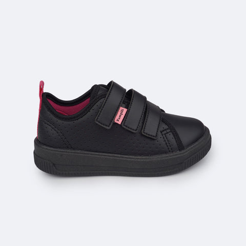 Tênis Infantil Feminino Pampili Slim Up Preto