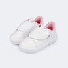 Tênis Infantil Feminino Pampili Yumi Coração Branco
