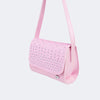 Mini Bolsa Tiracolo Infantil Pampili Glitter e Strass Rosa