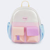 Mochila Infantil Pampili Mini Funcional Branco Colorida