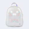 Mochila de Led Infantil Pampili Borboleta Perolada Branca