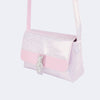 Bolsa Infantil Pampili Holográfica com Patch Ursinho Rosa