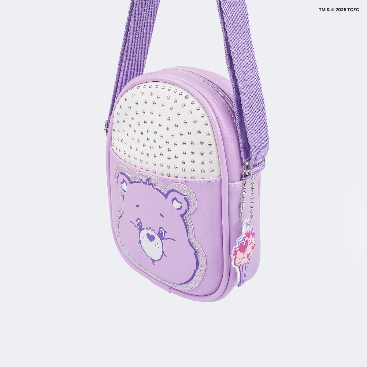 Bolsa Tiracolo Infantil Pampili Ursinhos Carinhosos Lilás