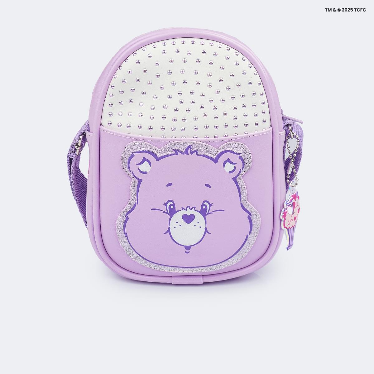 Bolsa Tiracolo Infantil Pampili Ursinhos Carinhosos Lilás