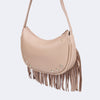 Bolsa Boho Infantil Pampili com Franja Bege