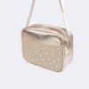 Bolsa Infantil Pampili Retangular com Glitter Dourada