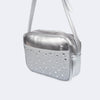 Bolsa Infantil Pampili Retangular com Glitter Prata