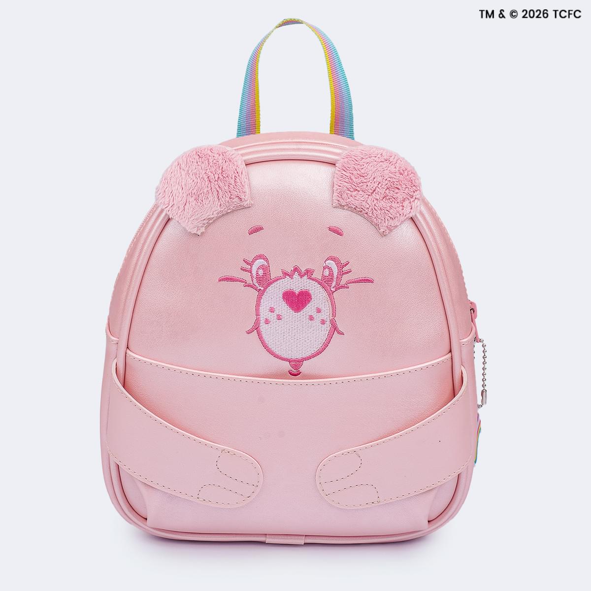 Mochila Infantil Pampili Ursinhos Carinhosos Perolada Rosa